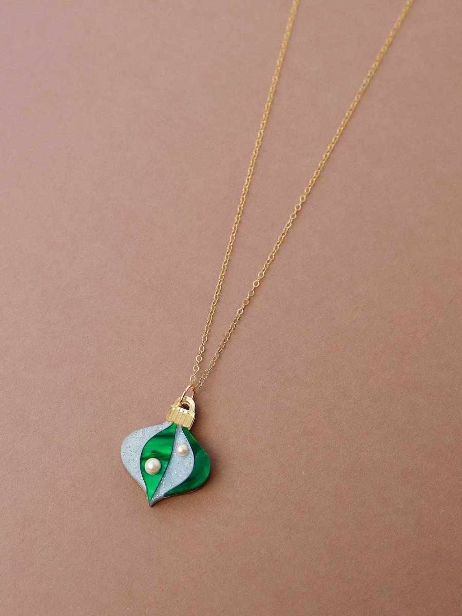 Necklaces Wolf & Moon | Bauble Necklace In Emerald - Limited Edition