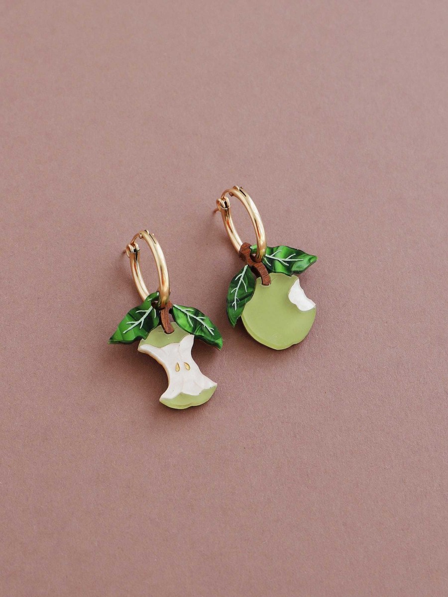 Earrings Wolf & Moon | Apple Hoops