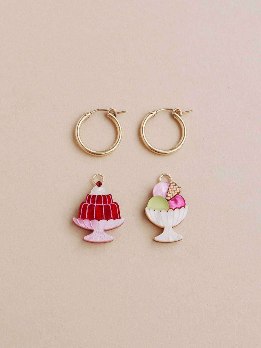 Earrings Wolf & Moon | Jelly & Ice Cream Hoops - Limited Edition