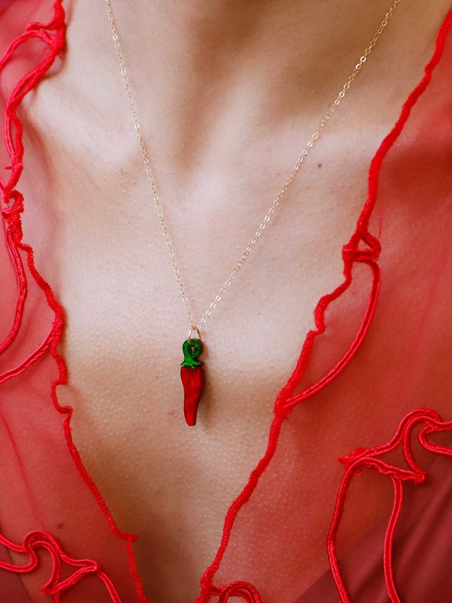 Necklaces Wolf & Moon | Chilli Pepper Necklace