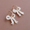 Earrings Wolf & Moon | Mini Bow Hoops In Cream