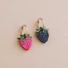 Earrings Wolf & Moon | Raspberry & Blackberry Hoops