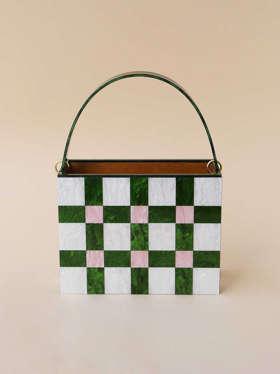 Bags Wolf & Moon | Picnic Bag In Green/Pink