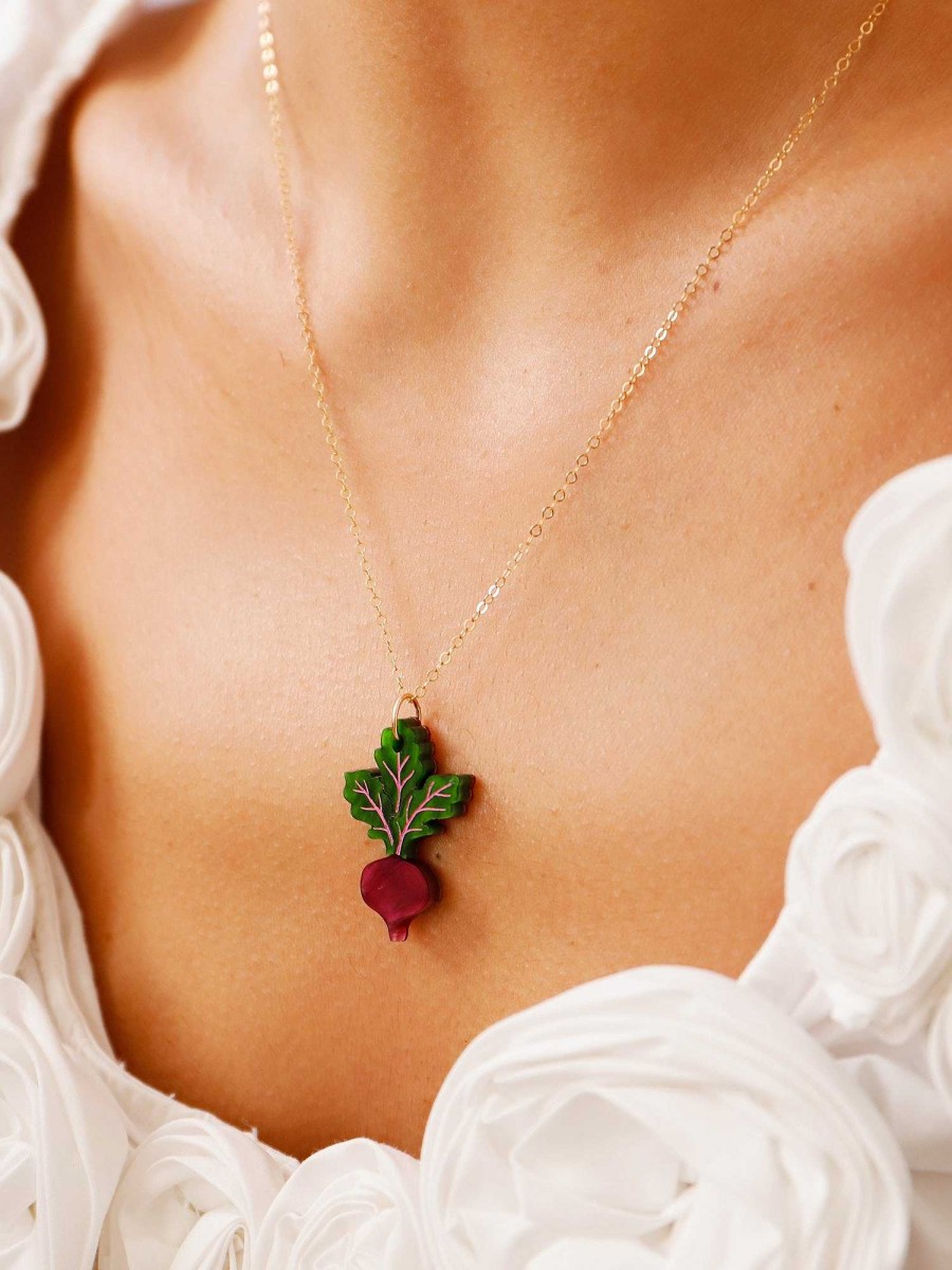 Necklaces Wolf & Moon | Beetroot Necklace