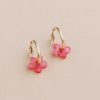 Earrings Wolf & Moon | Mini Nina Hoops In Peony