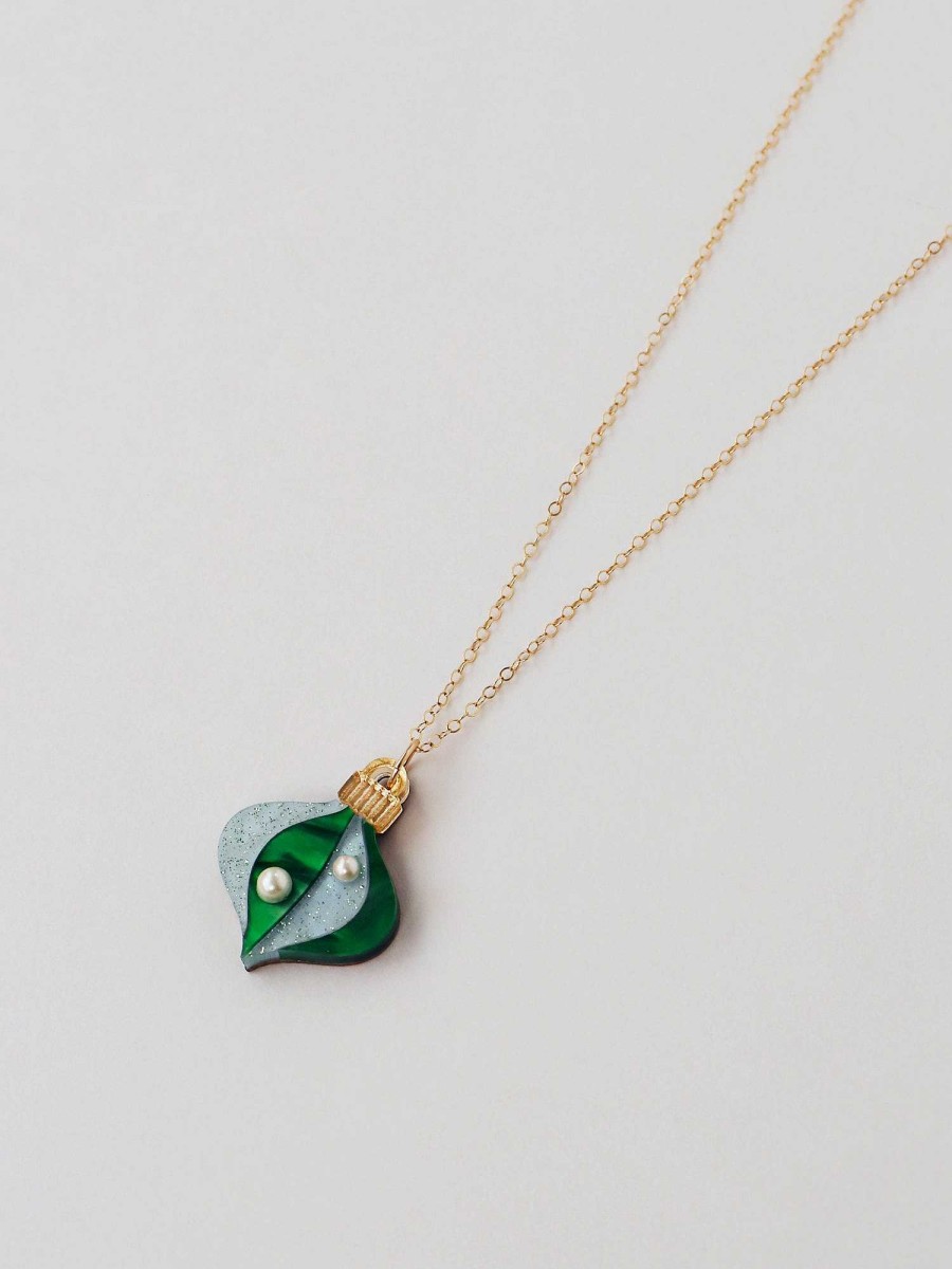 Necklaces Wolf & Moon | Bauble Necklace In Emerald - Limited Edition