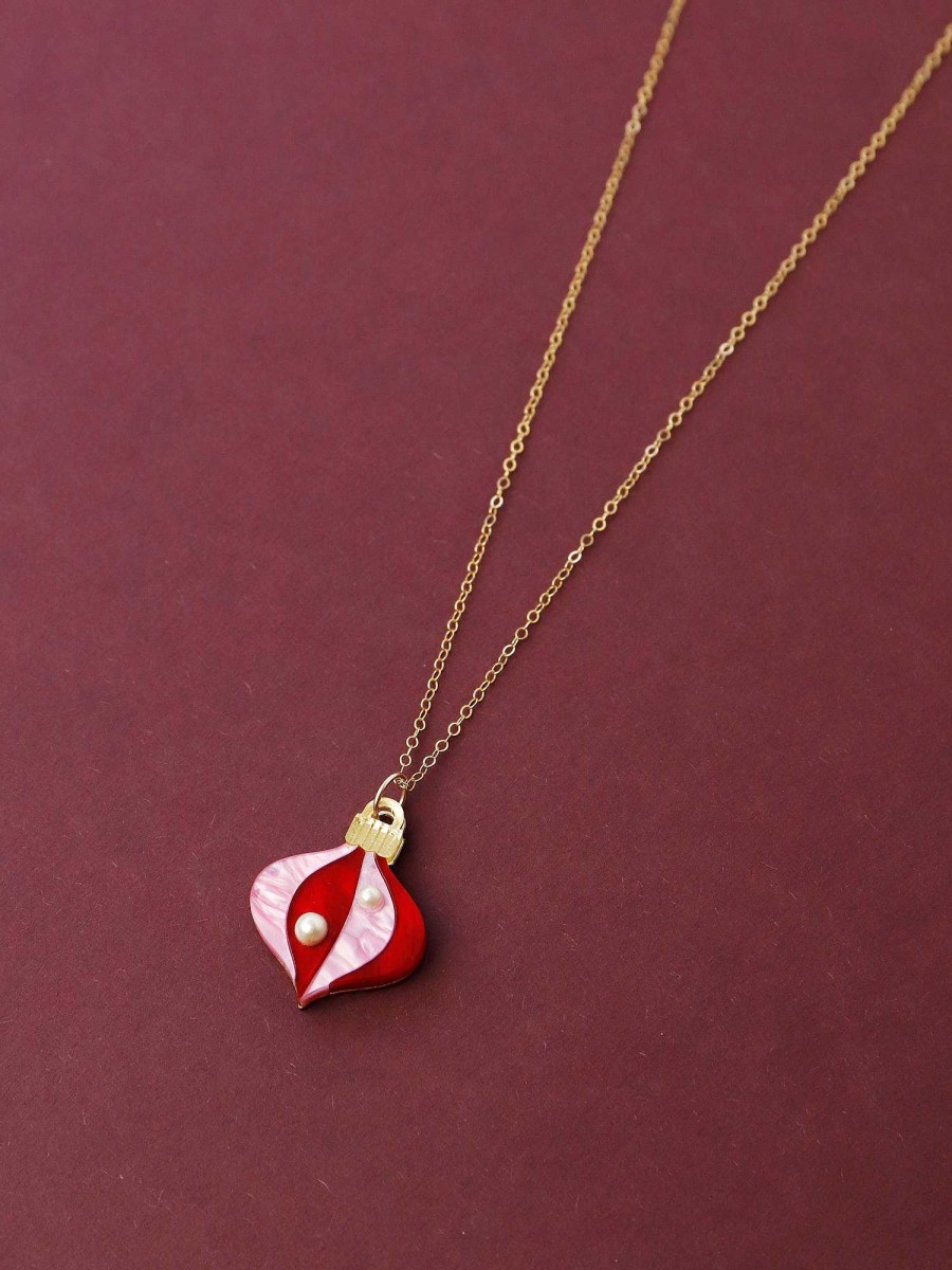 Necklaces Wolf & Moon | Bauble Necklace In Red - Limited Edition