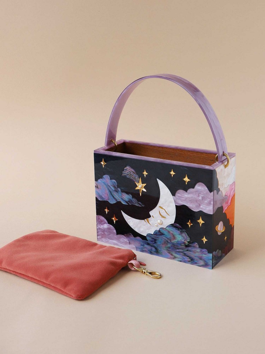 Bags Wolf & Moon | Velvet Zip Pouch