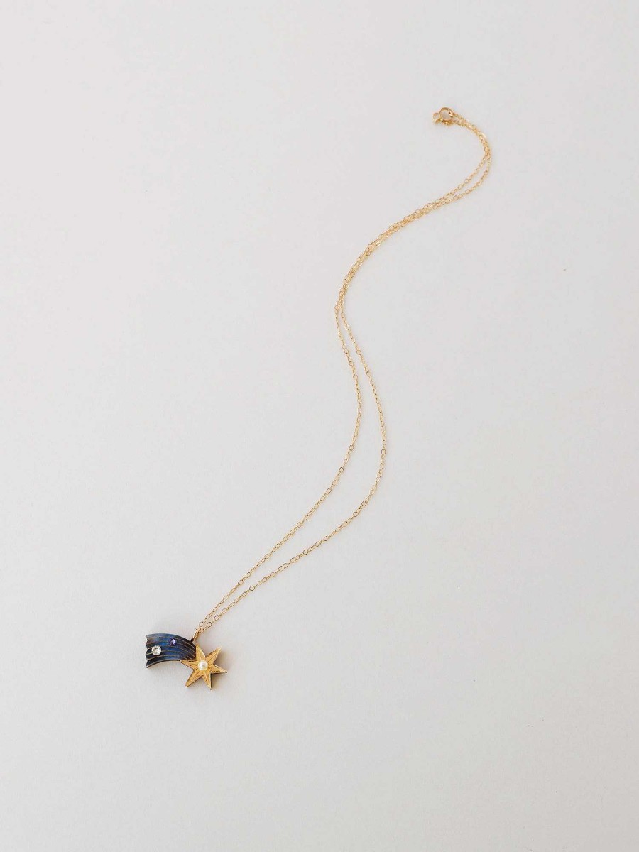 Necklaces Wolf & Moon | Shooting Star Necklace