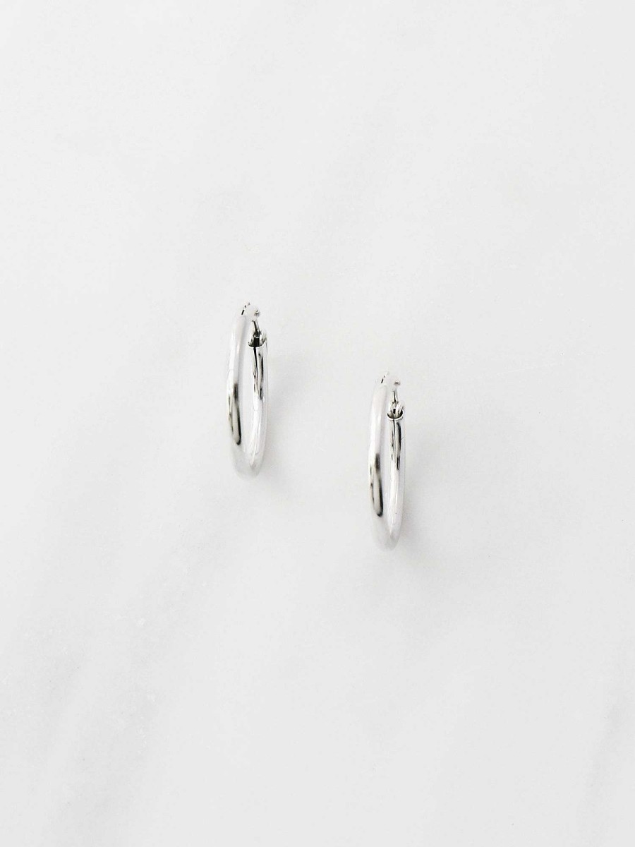 Earrings Wolf & Moon | Sterling Silver Hoops