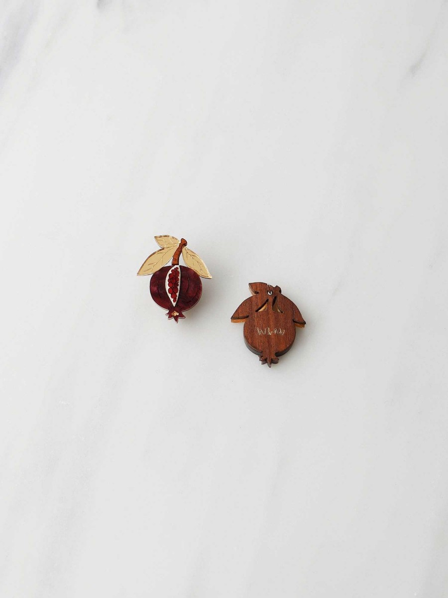 Earrings Wolf & Moon | Mini Pomegranate Studs