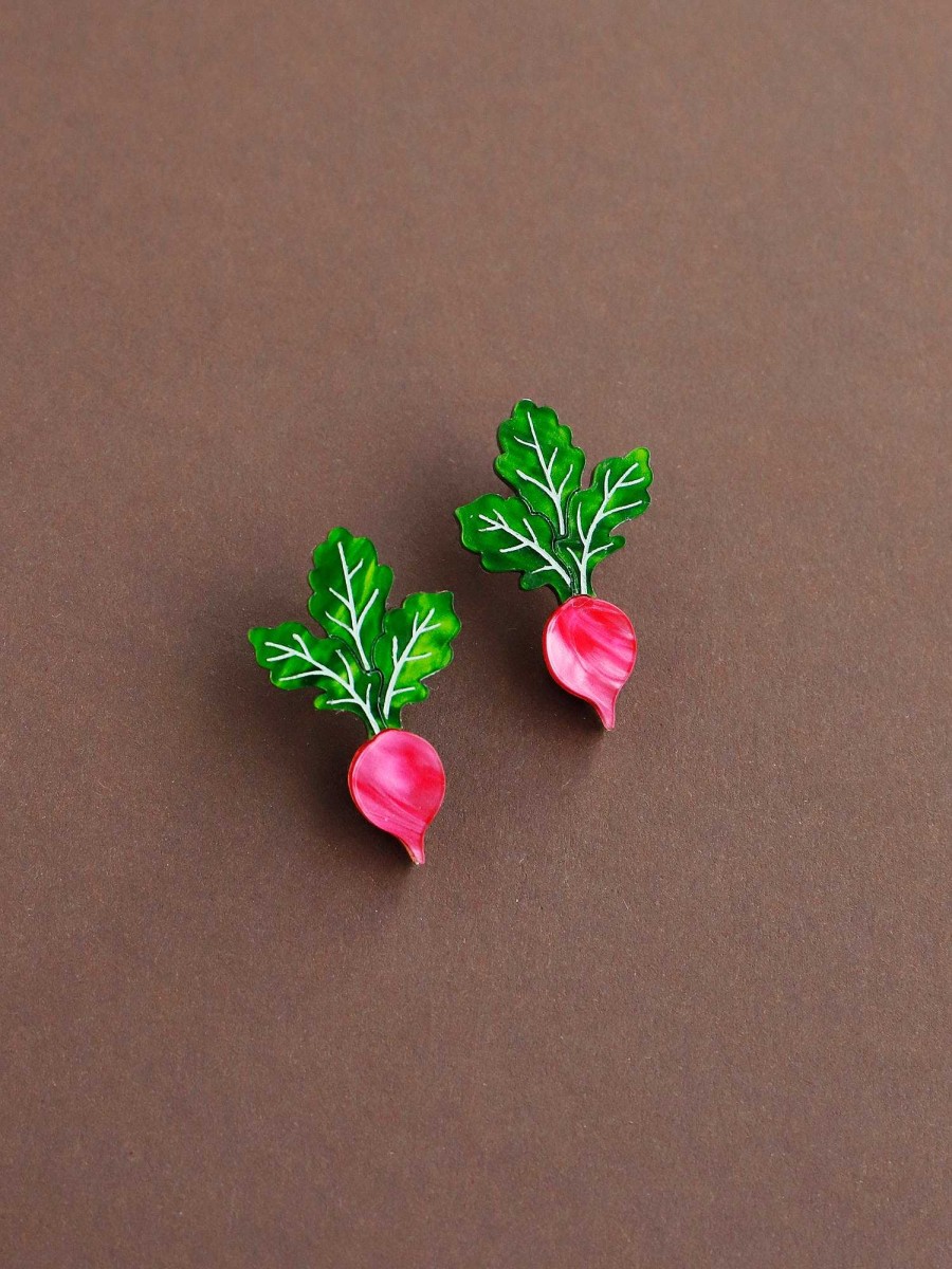 Clip-Ons Wolf & Moon | Radish Studs - Clip On