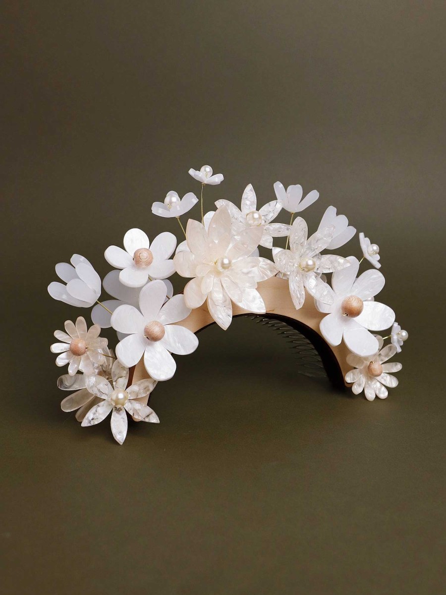 Headpieces Wolf & Moon | Meadow Headpiece In White