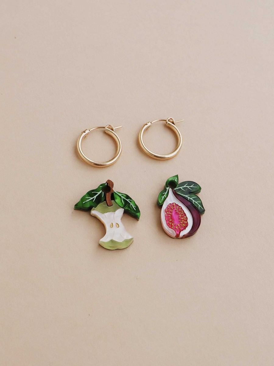 Earrings Wolf & Moon | Apple & Fig Hoops