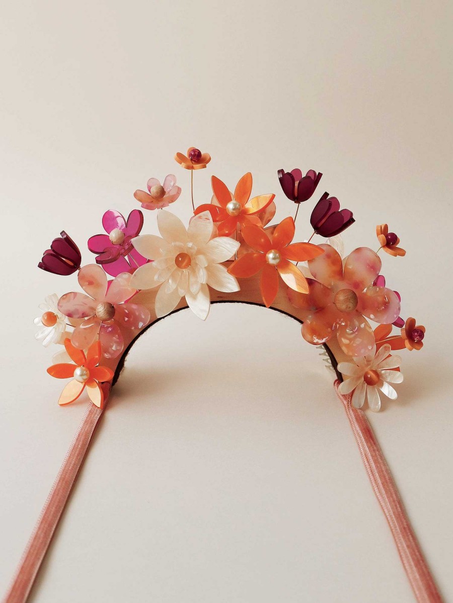 Headpieces Wolf & Moon | Meadow Headpiece In Pink/Orange