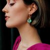 Earrings Wolf & Moon | Bauble Hoops In Emerald - Limited Edition