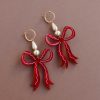 Earrings Wolf & Moon | Bow Statement Hoops In Scarlet - Limited Edition