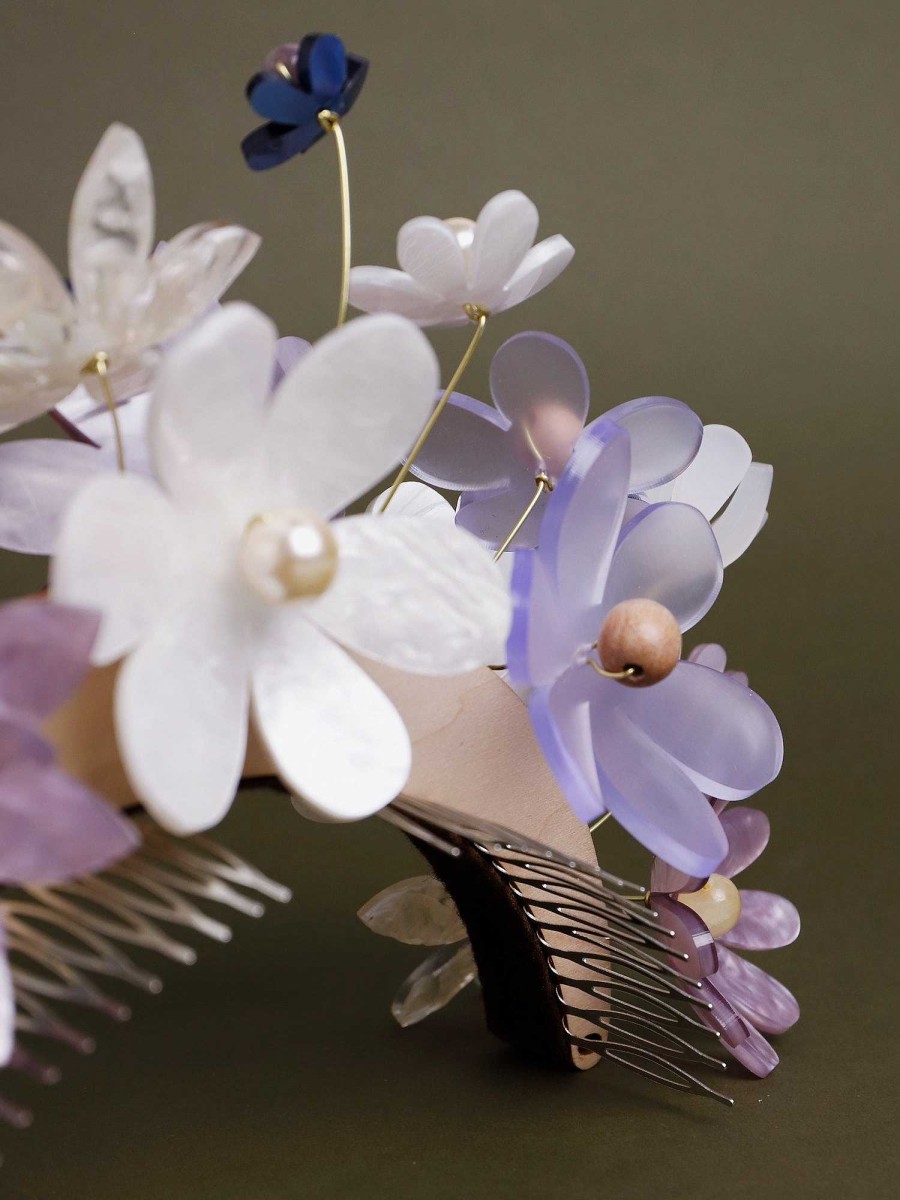 Headpieces Wolf & Moon | Meadow Headpiece In Lilac/Blue