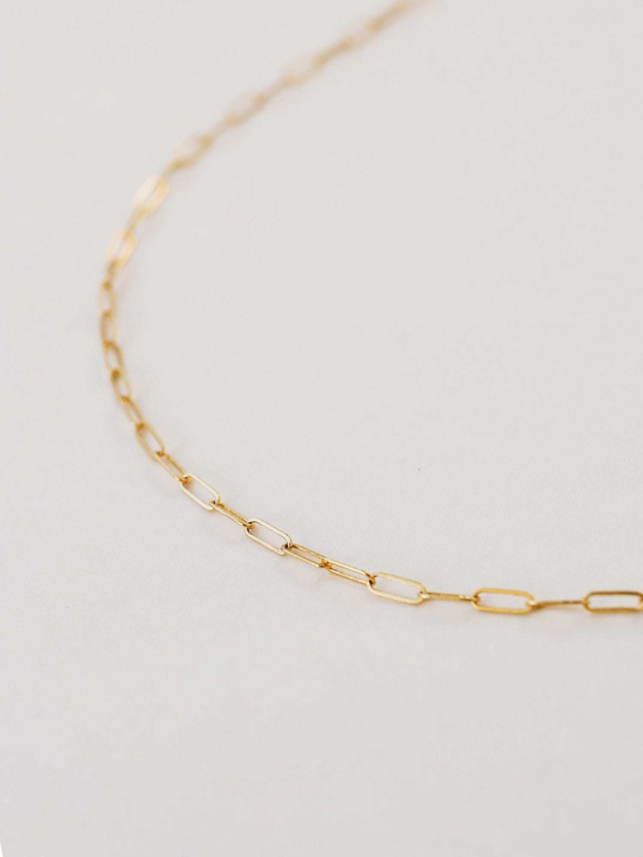 Necklaces Wolf & Moon | Gold-Filled Paperclip Chain