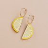 Earrings Wolf & Moon | Lemon Slice Hoops