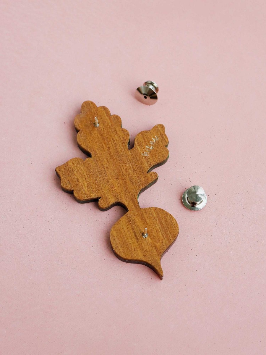 Brooches & Pins Wolf & Moon | Beetroot Brooch