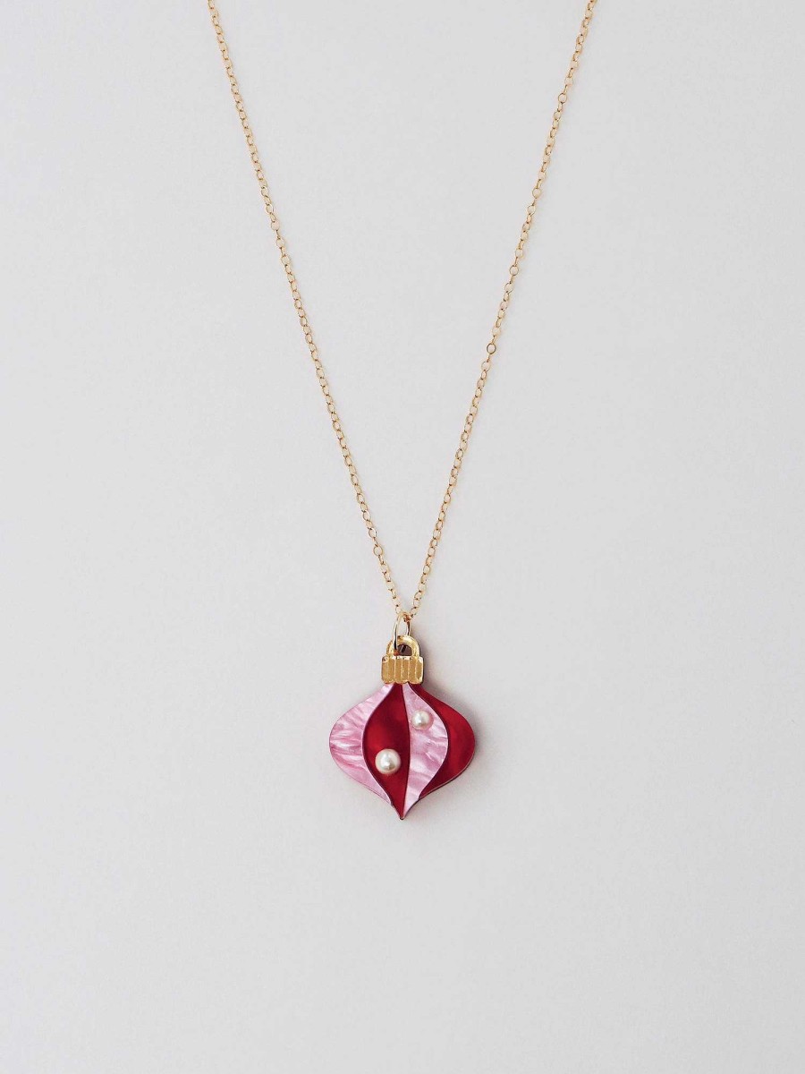 Necklaces Wolf & Moon | Bauble Necklace In Red - Limited Edition