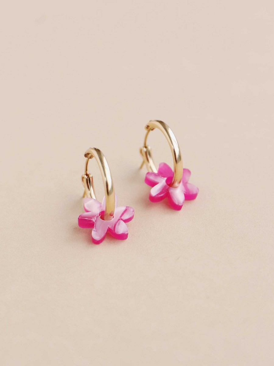 Earrings Wolf & Moon | Mini Caia Hoops In Orchid