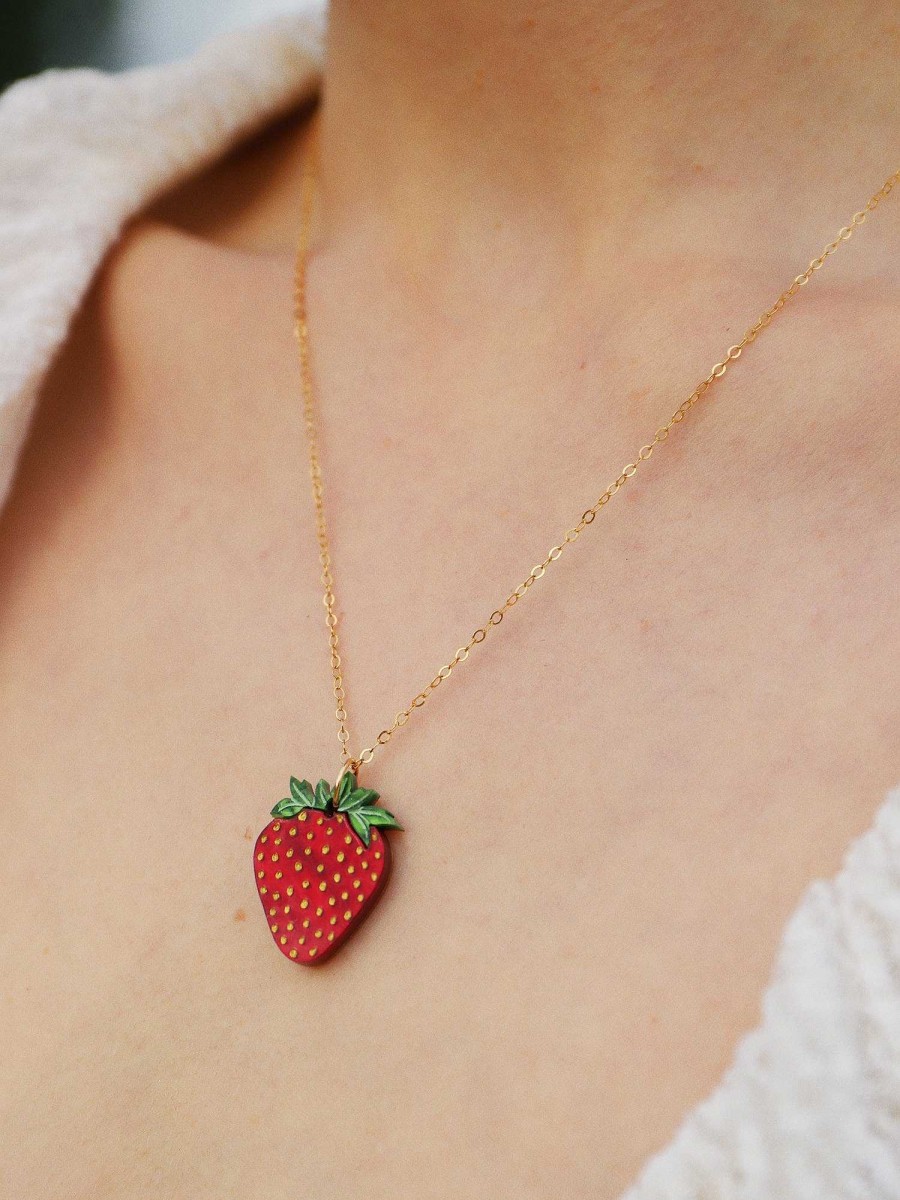 Necklaces Wolf & Moon | Strawberry Necklace Ii