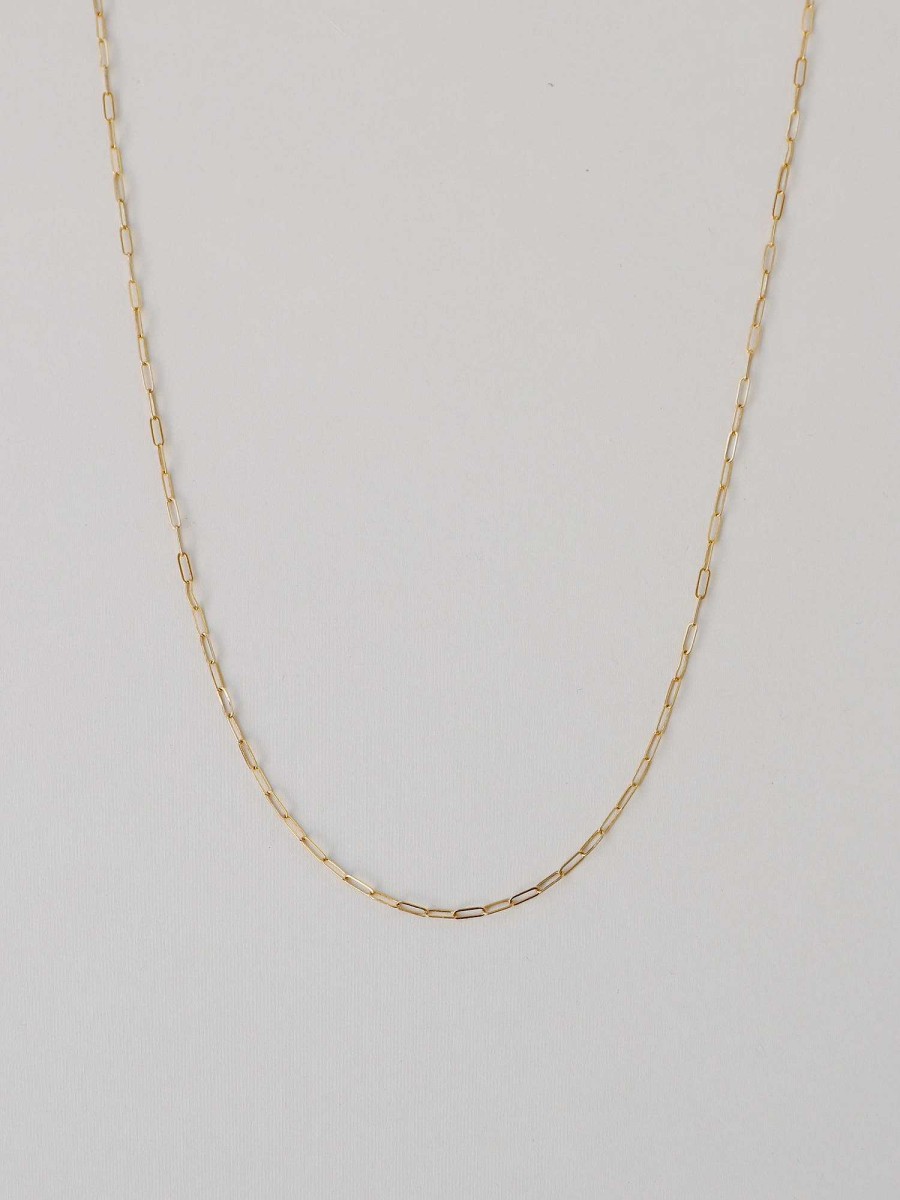 Necklaces Wolf & Moon | Gold-Filled Paperclip Chain