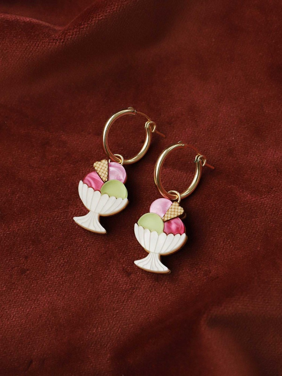 Earrings Wolf & Moon | Ice Cream Hoops - Limited Edition