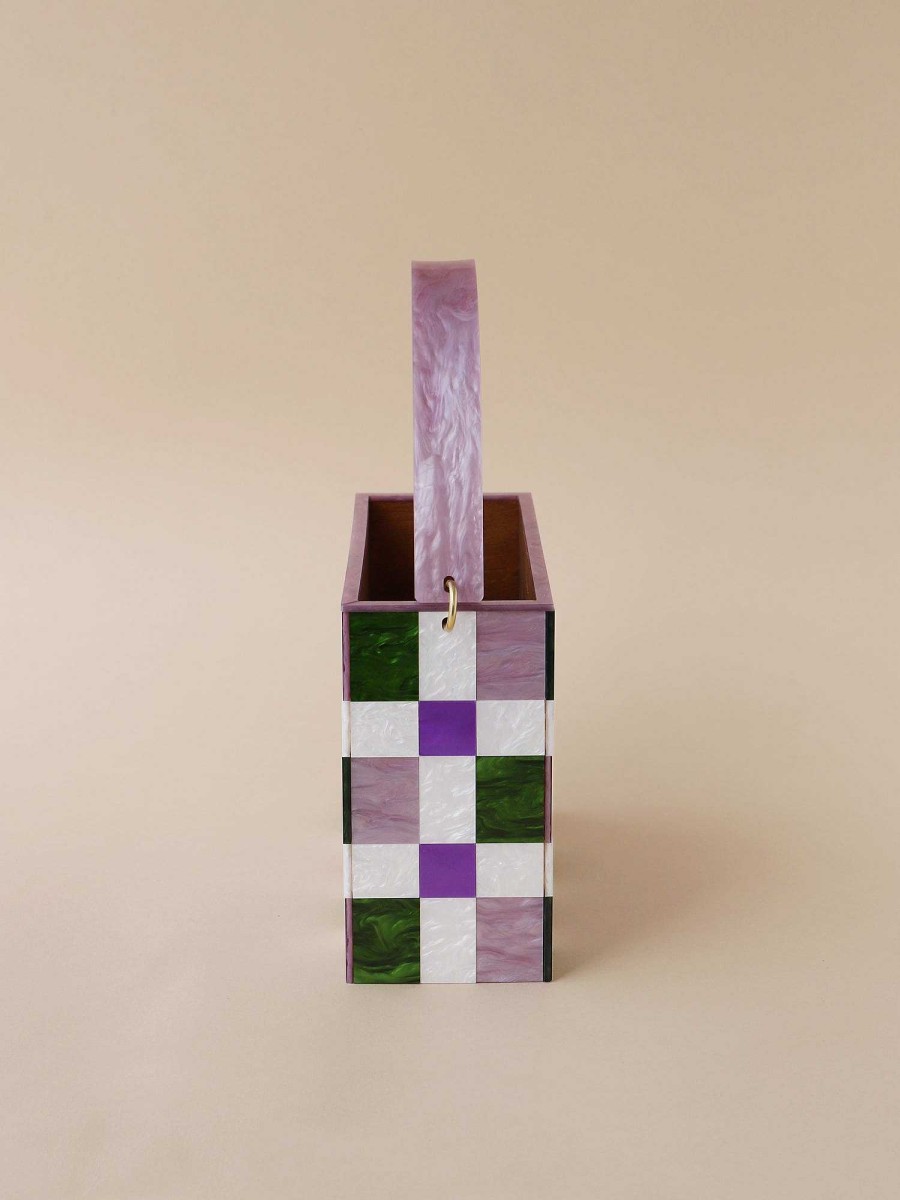 Bags Wolf & Moon | Picnic Bag In Lilac/Green