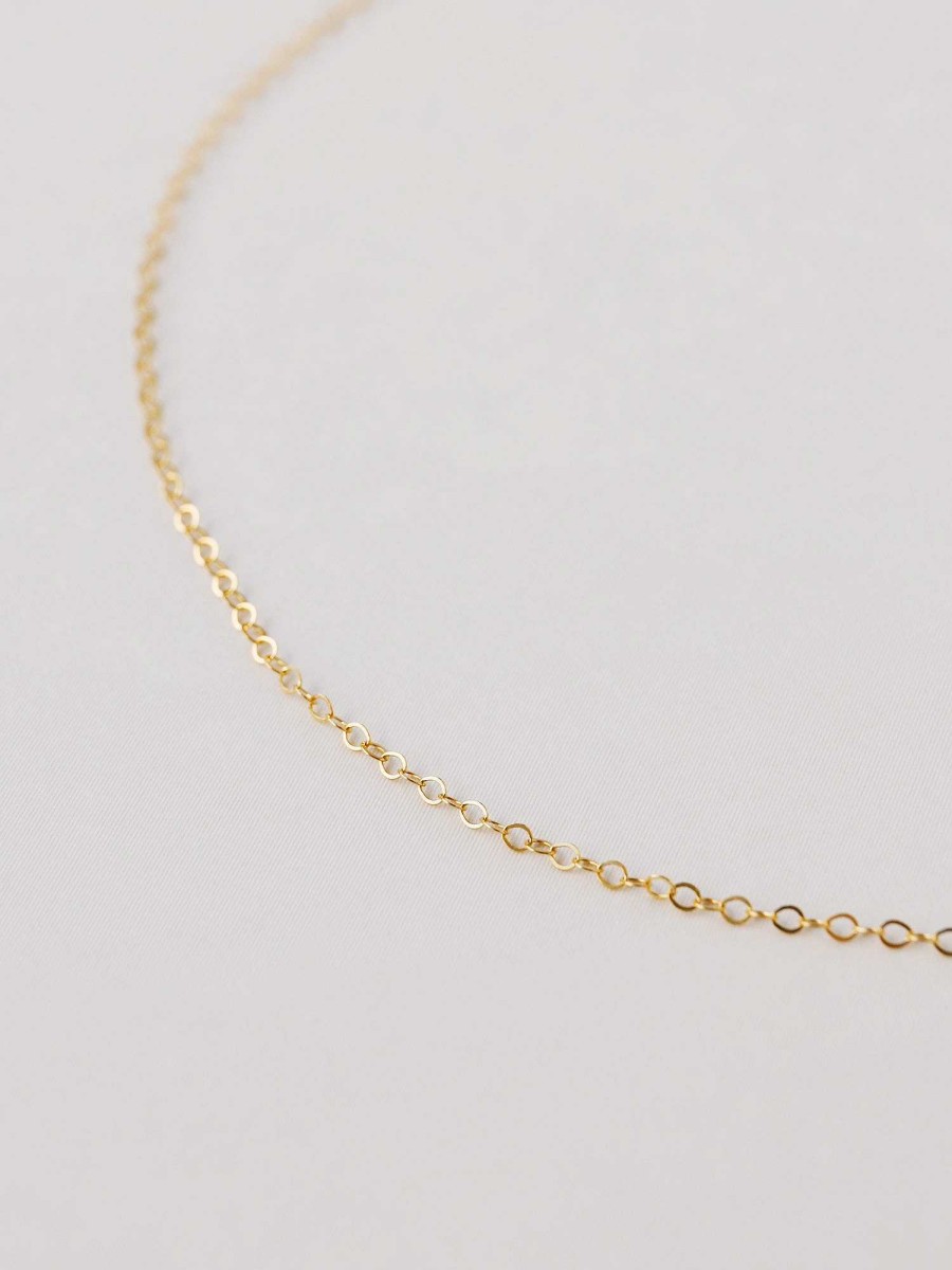 Necklaces Wolf & Moon | Gold-Filled Flat Cable Chain