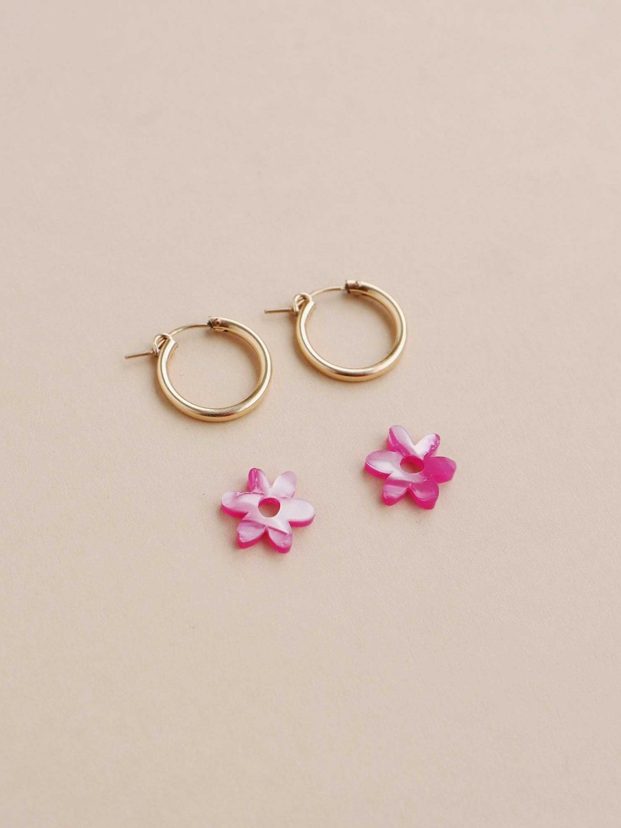 Earrings Wolf & Moon | Mini Caia Hoops In Orchid