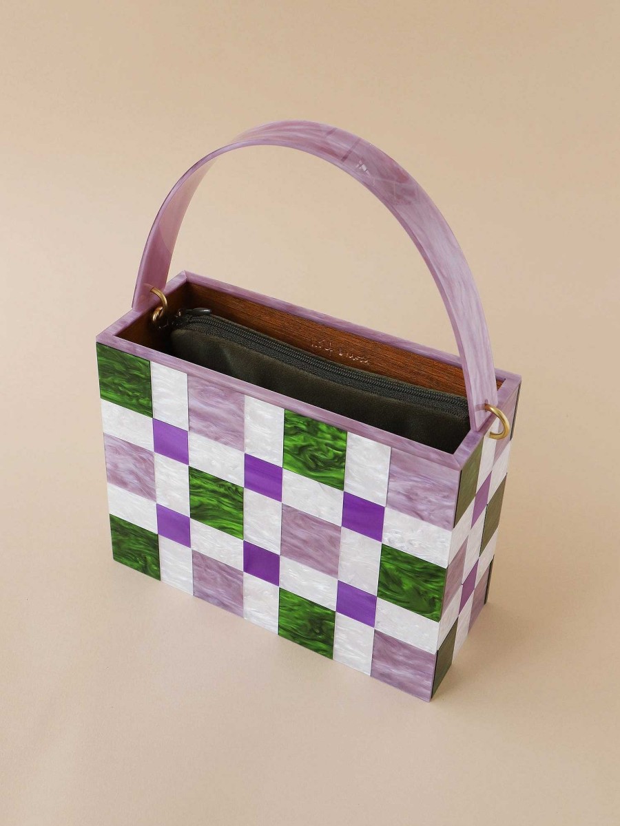 Bags Wolf & Moon | Picnic Bag In Lilac/Green